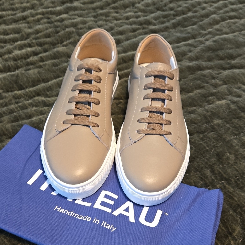PRICE DROP & FREE SHIP! ITALEAU BRAND NEW Women's Leather Sneakers - Sand Sz 9.5 - Picture 5 of 5